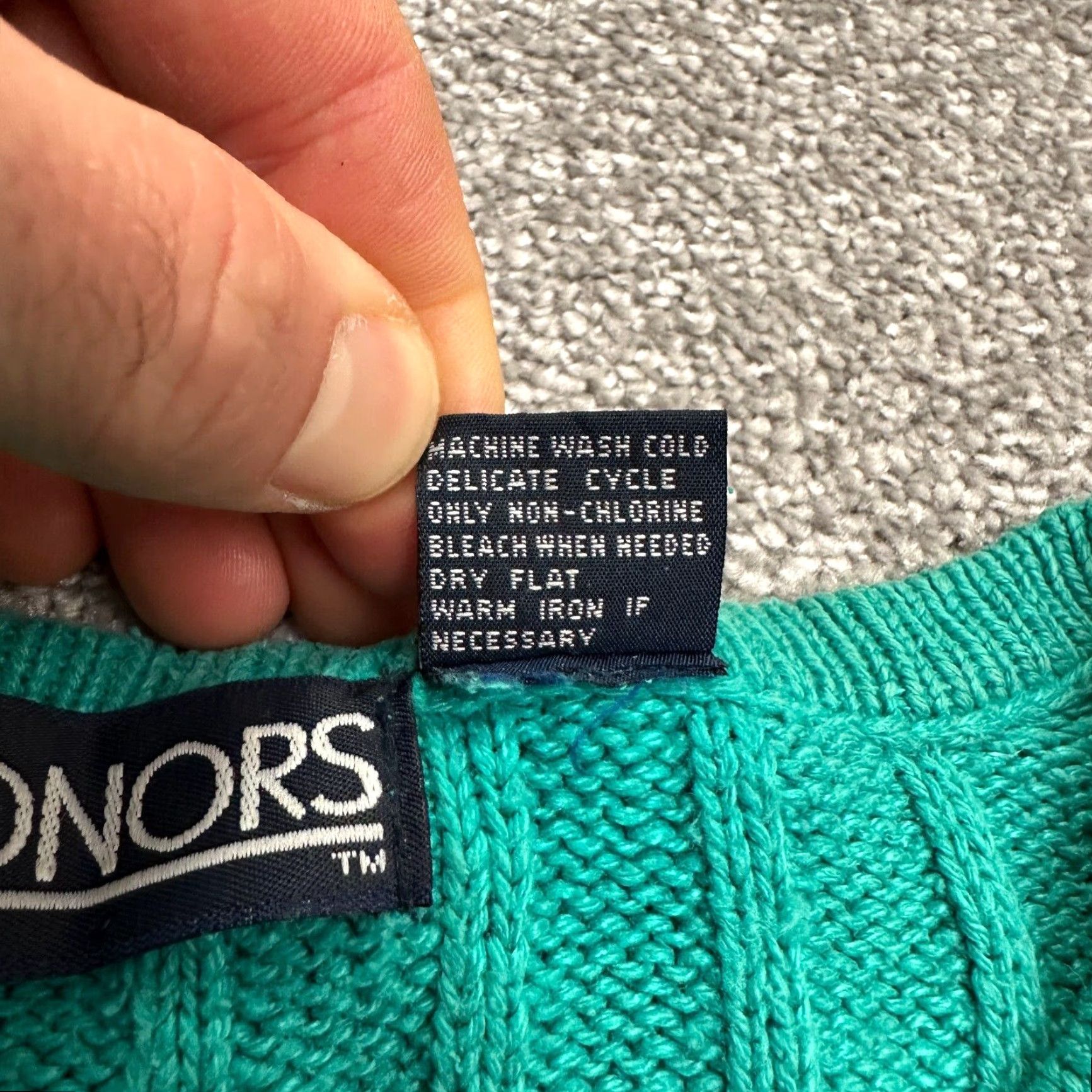 Vintage Honors Pullover Sweater Women's M Green Knit Crew Neck Casual Size M / US 6-8 / IT 42-44 - 7 Thumbnail