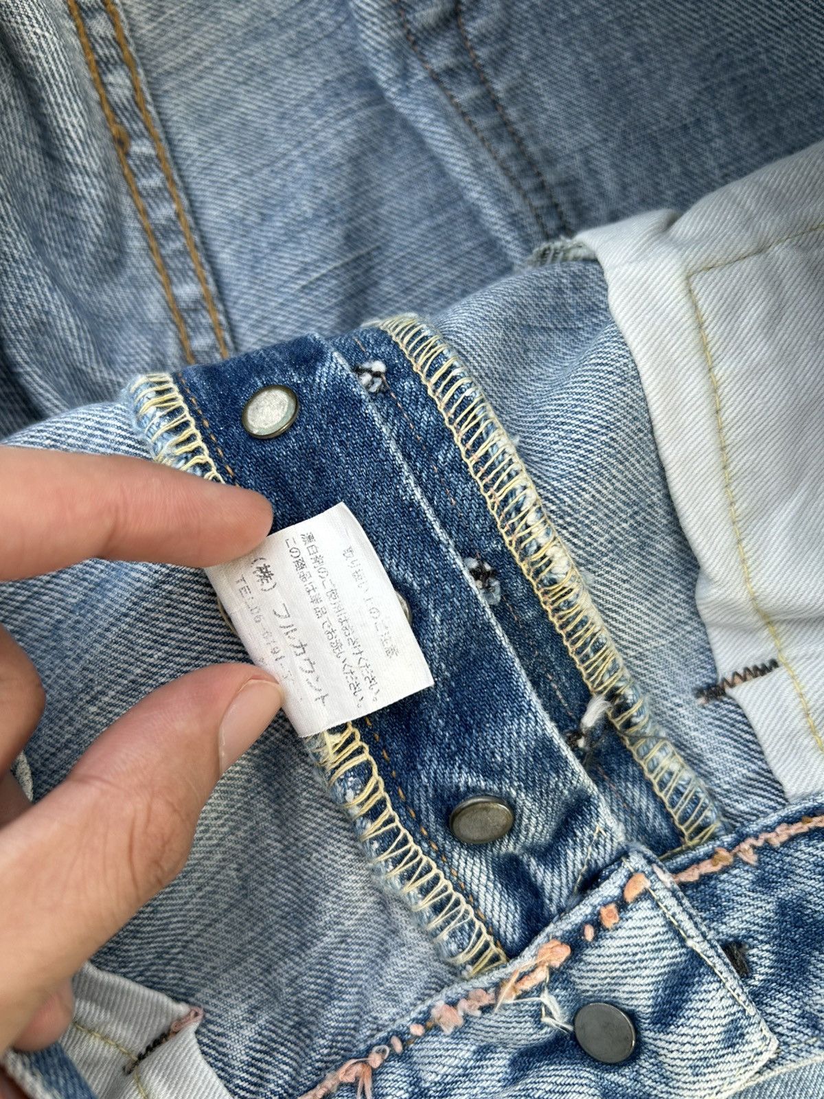 Kapital Thrashed Vintage Full Count Selvedge Repair Denim Jeans Size US 30 / EU 46 - 9 Thumbnail