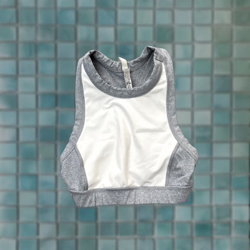 Free People Free People Brami Crop Shirt Womens Small Gray Racerback Wide Strap Stretch Movement Size S / US 4 / IT 40 - 1 Thumbnail