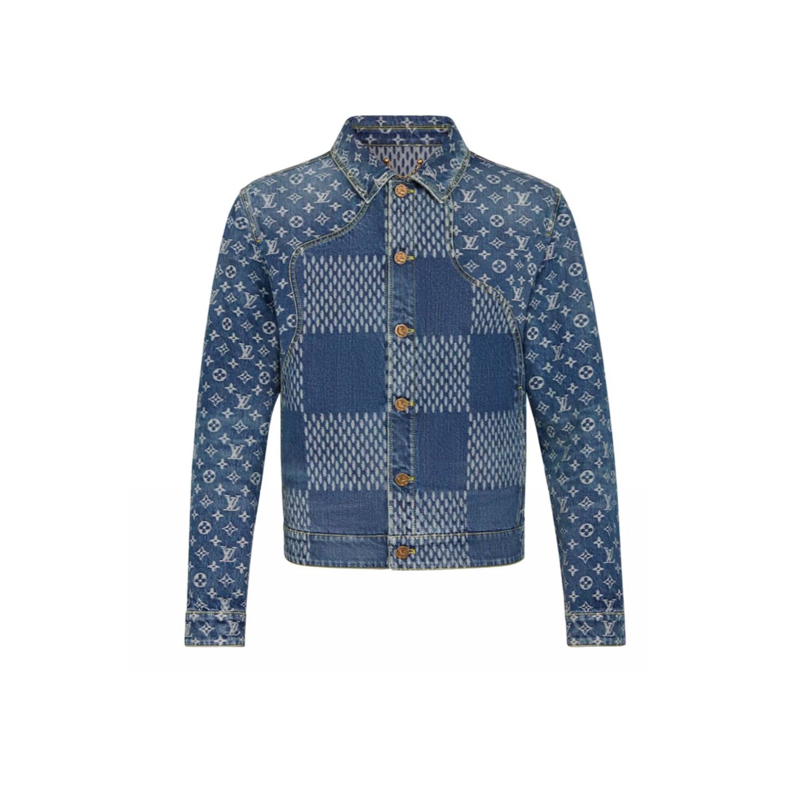 Louis Vuitton Louis Vuitton x Nigo Giant Damier Waves Trucker Jacket 48 Size US M / EU 48-50 / 2 - 3 Thumbnail