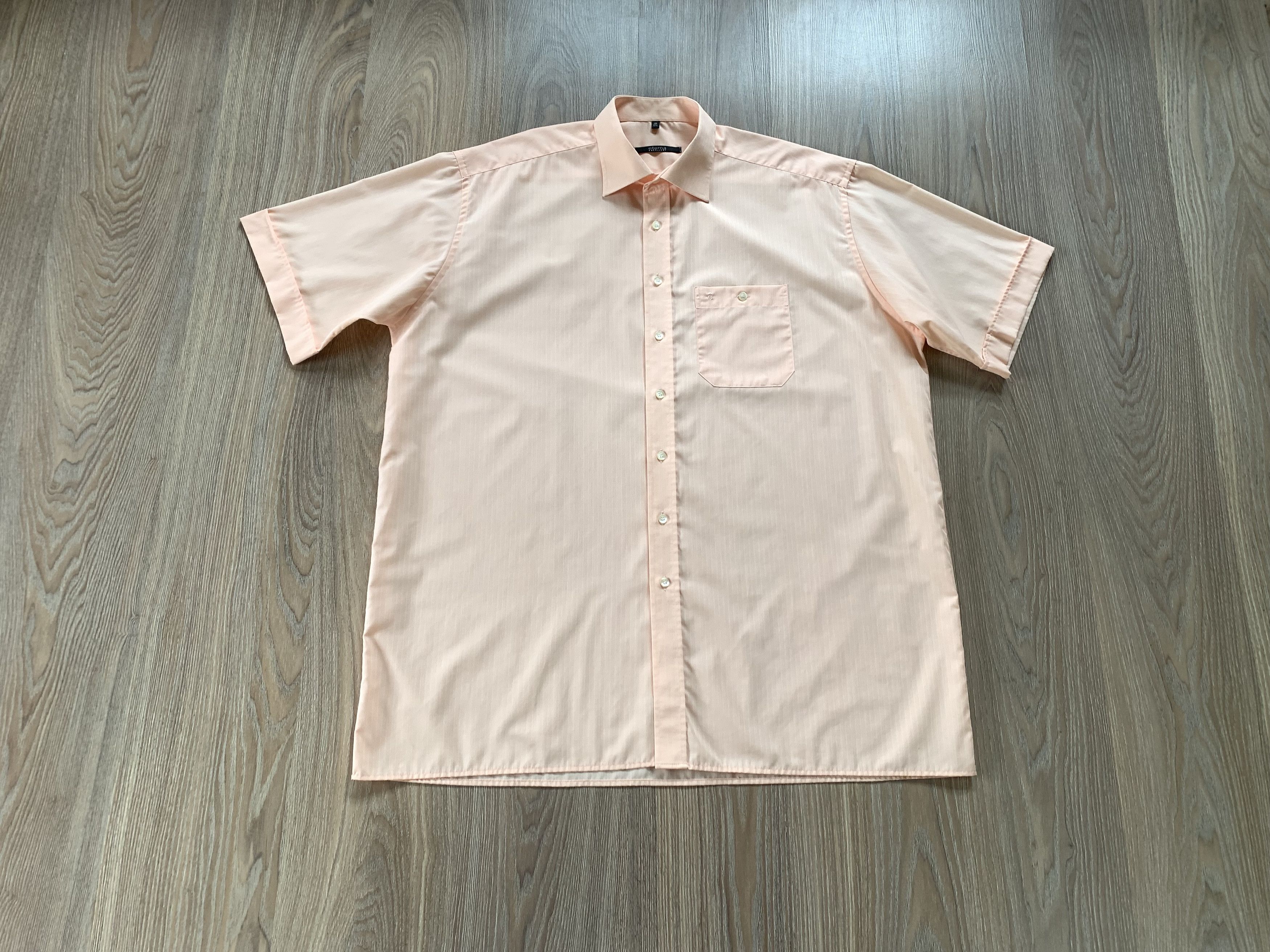 Other Eterna Excellent Mens Peach Short Sleeve Pocket Shirt Size US XL / EU 56 / 4 - 9 Thumbnail