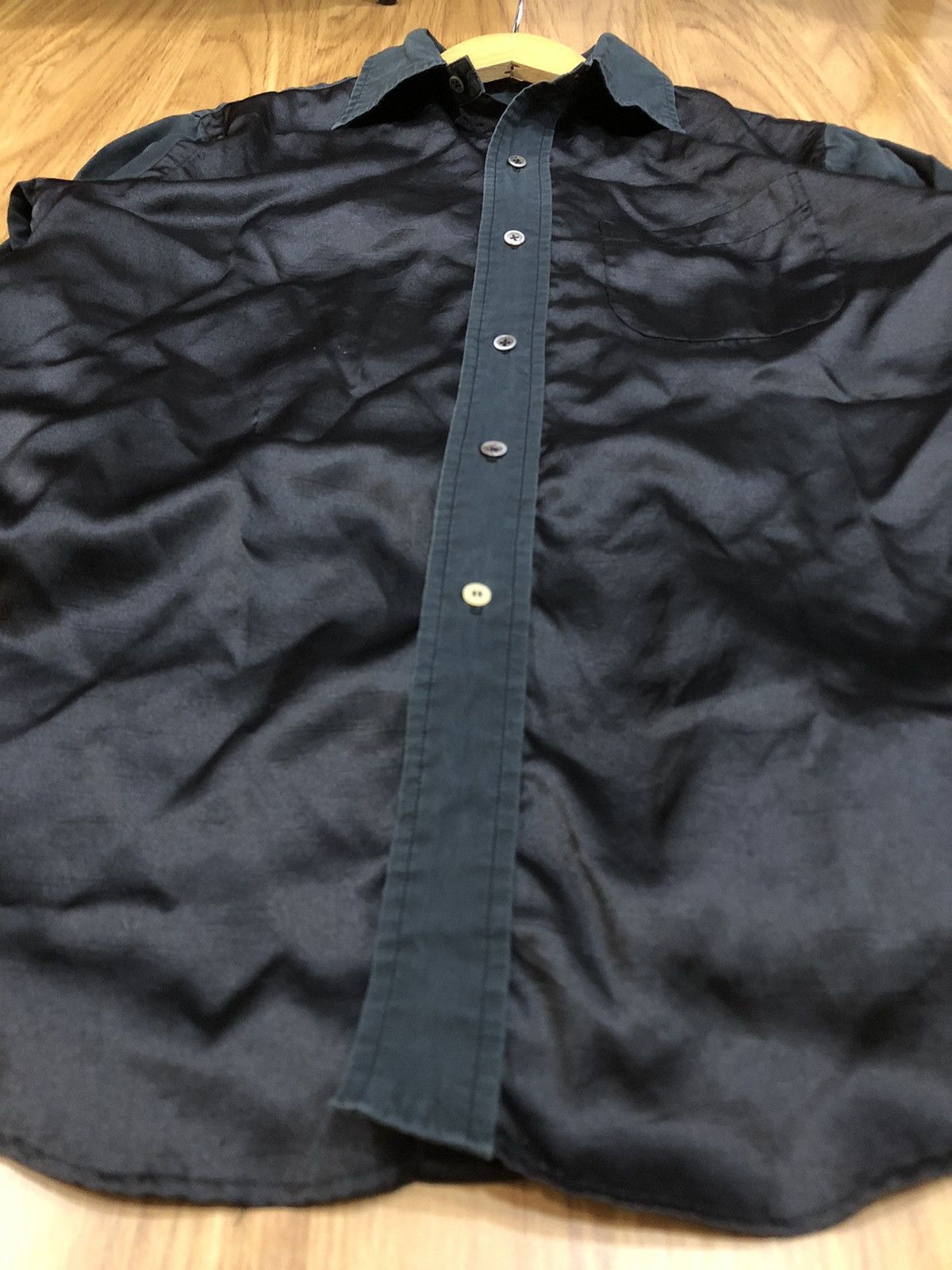 Needles Needles Rebuild Black Half Satin Button Up Shirt Size US S / EU 44-46 / 1 - 14 Thumbnail