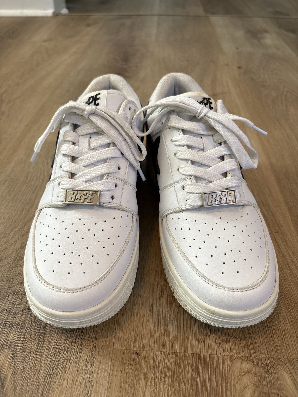 Bape BAPESTA LOW M2 'WHITE BLACK' Size US 8.5 / EU 41-42 - 4 Thumbnail
