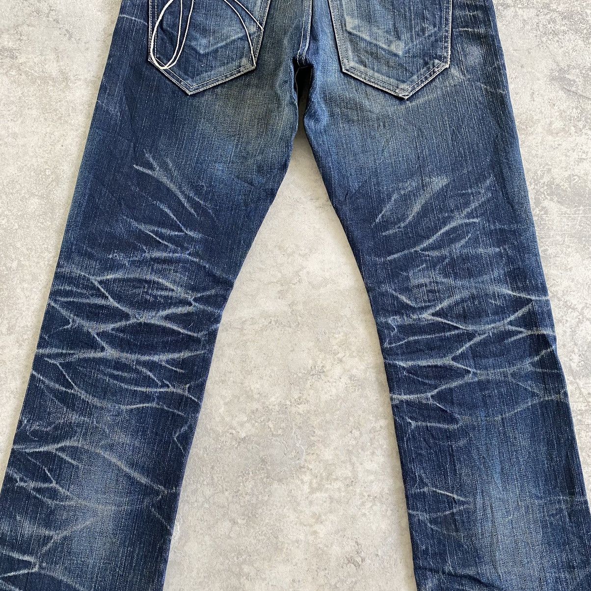 Japanese Brand 2000’s No ID Japan Faded Honeycomb Jeans Slim Fit Size US 31 - 15 Thumbnail