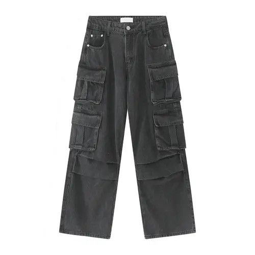 VIBE distressed fade pleated flared cargo jeans Size US 32 / EU 48 - 6 Thumbnail