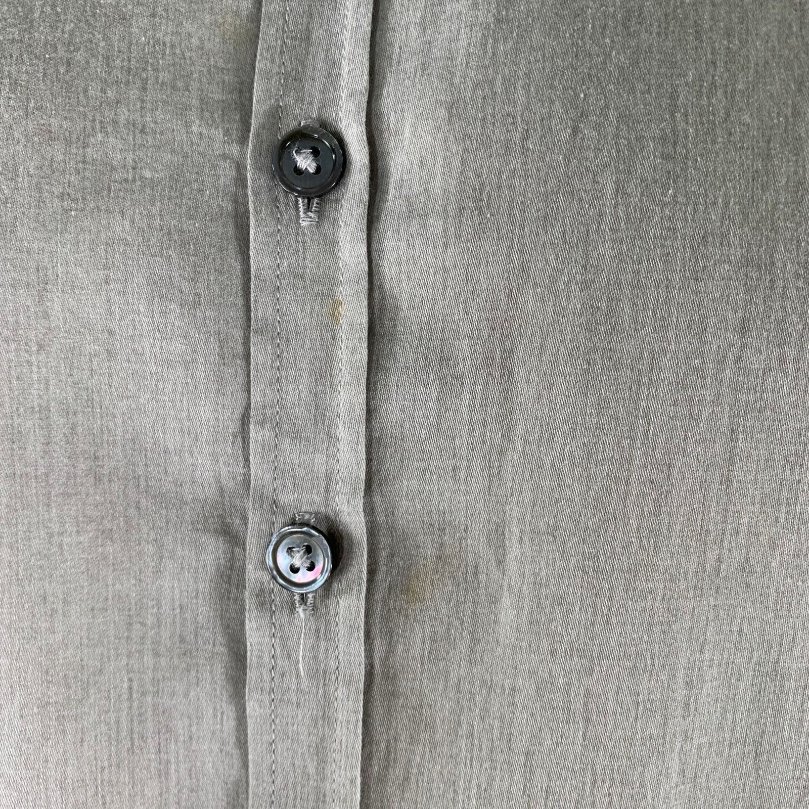 John Varvatos JOHN VARVATOS L Grey Heather Cotton Button Up Long Sleeve Size US L / EU 52-54 / 3 - 7 Thumbnail