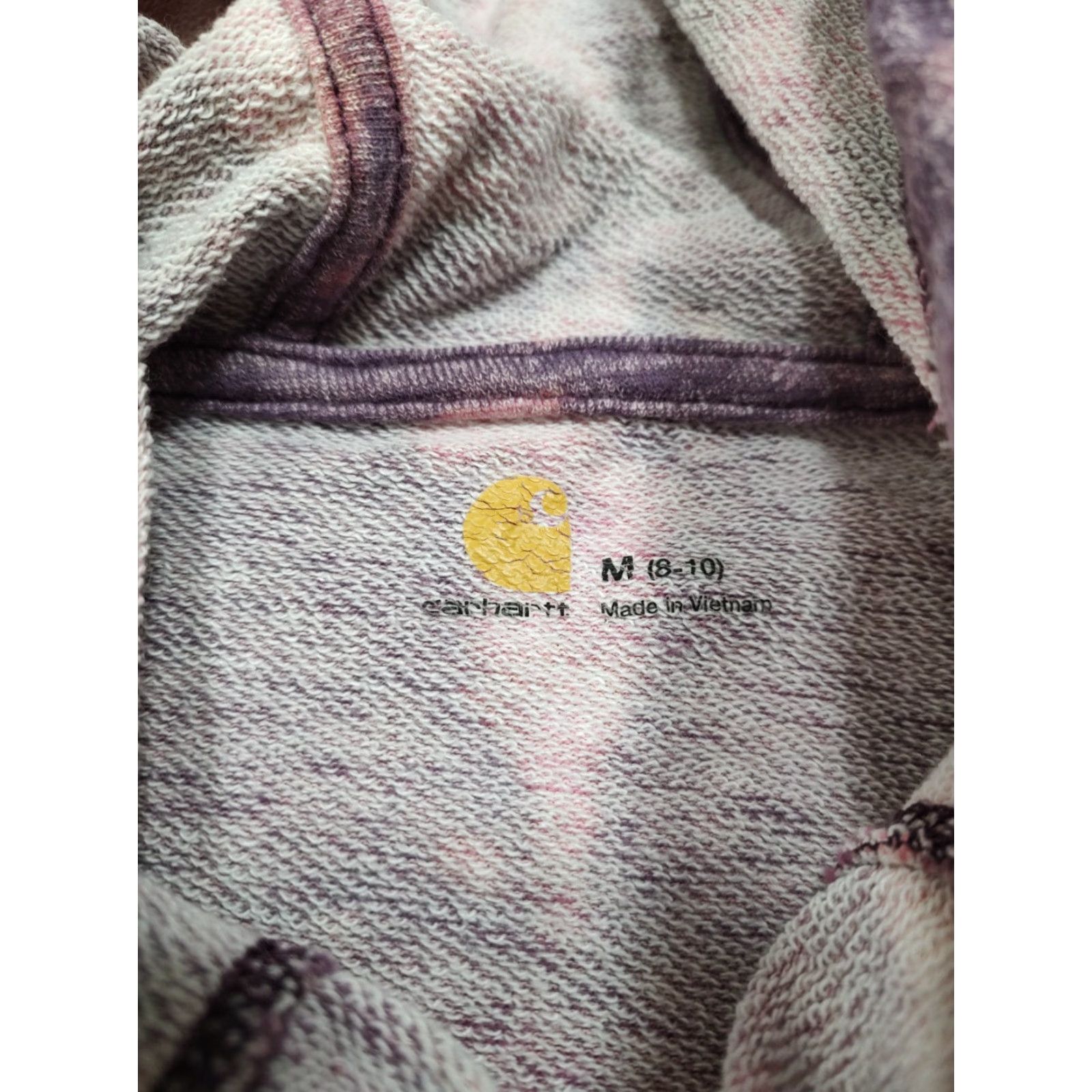Carhartt VINTAGE Carhartt Womens M Funnel Neck Pullover Hoodie Sweatshirt Acid Wash Tie Dye Size M / US 6-8 / IT 42-44 - 4 Thumbnail