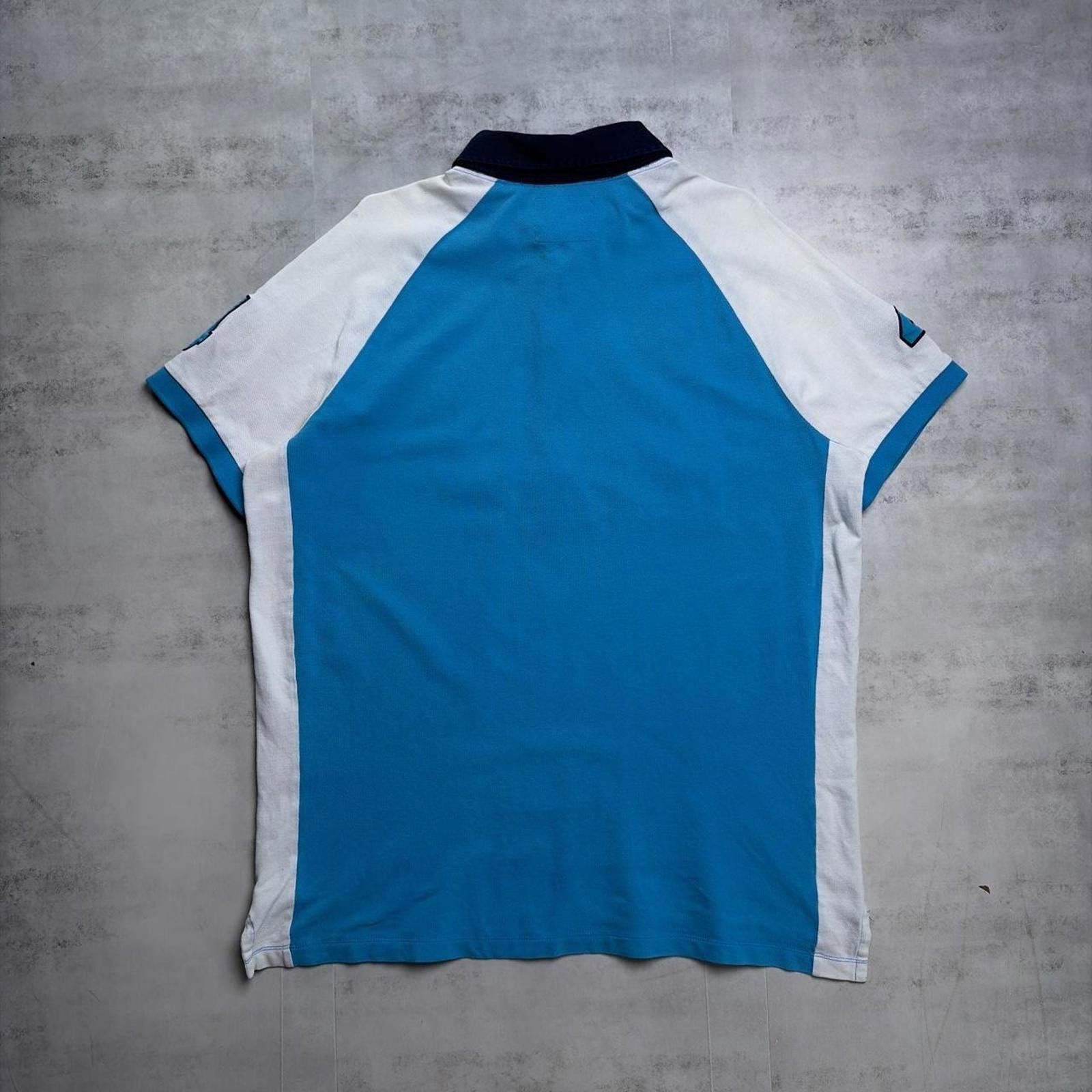 Express Y2K Light Blue Express Grunge Chief Keef Polo Shirt Size US XL / EU 56 / 4 - 7 Thumbnail