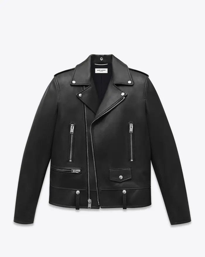 Saint Laurent Paris o1bcso1str0924 Motorcycle Jacket in Black Size US L / EU 52-54 / 3 - 1 Thumbnail