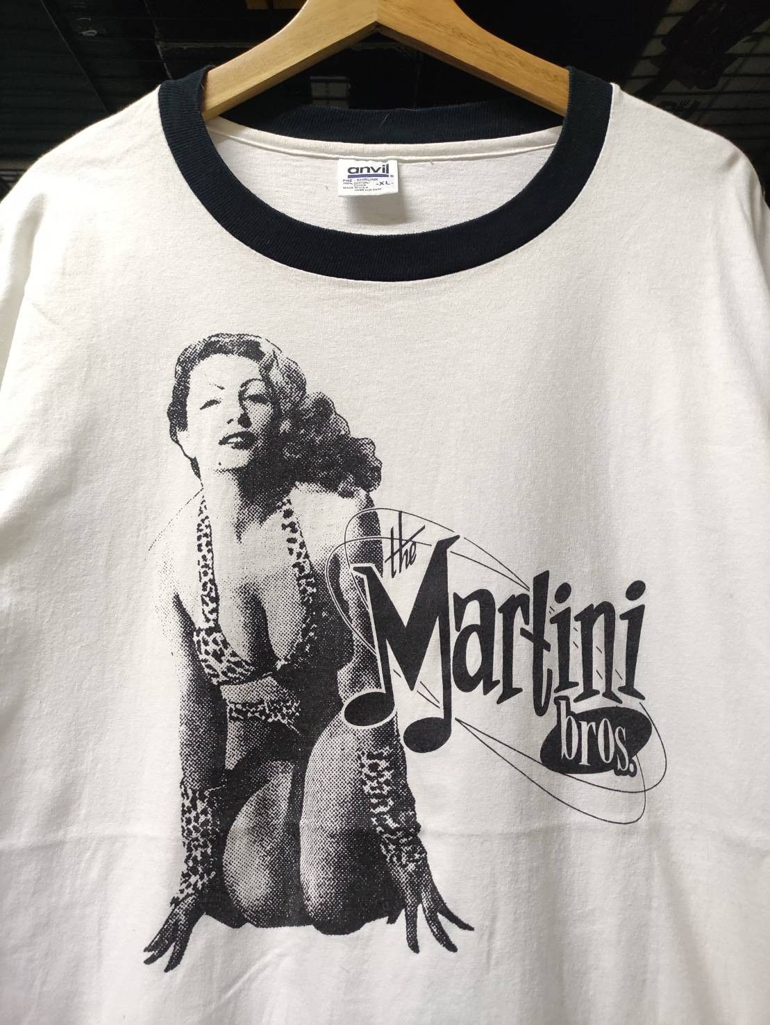 image of Made In USA x Rock Tees The Martini Bros. Rockabilly Band T-Shirt in White, Men's (Size XL)