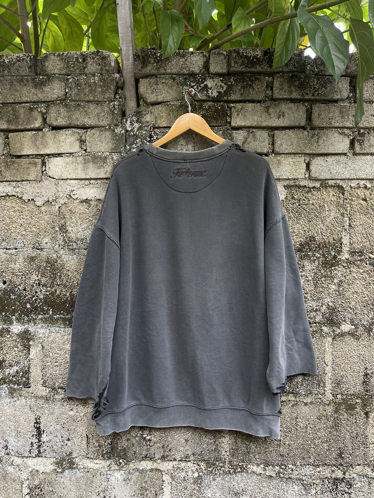 Vintage Vintage Krhyme Denim Distressed Faded Sweatshirt Size US XXL / EU 58 / 5 - 2 Thumbnail