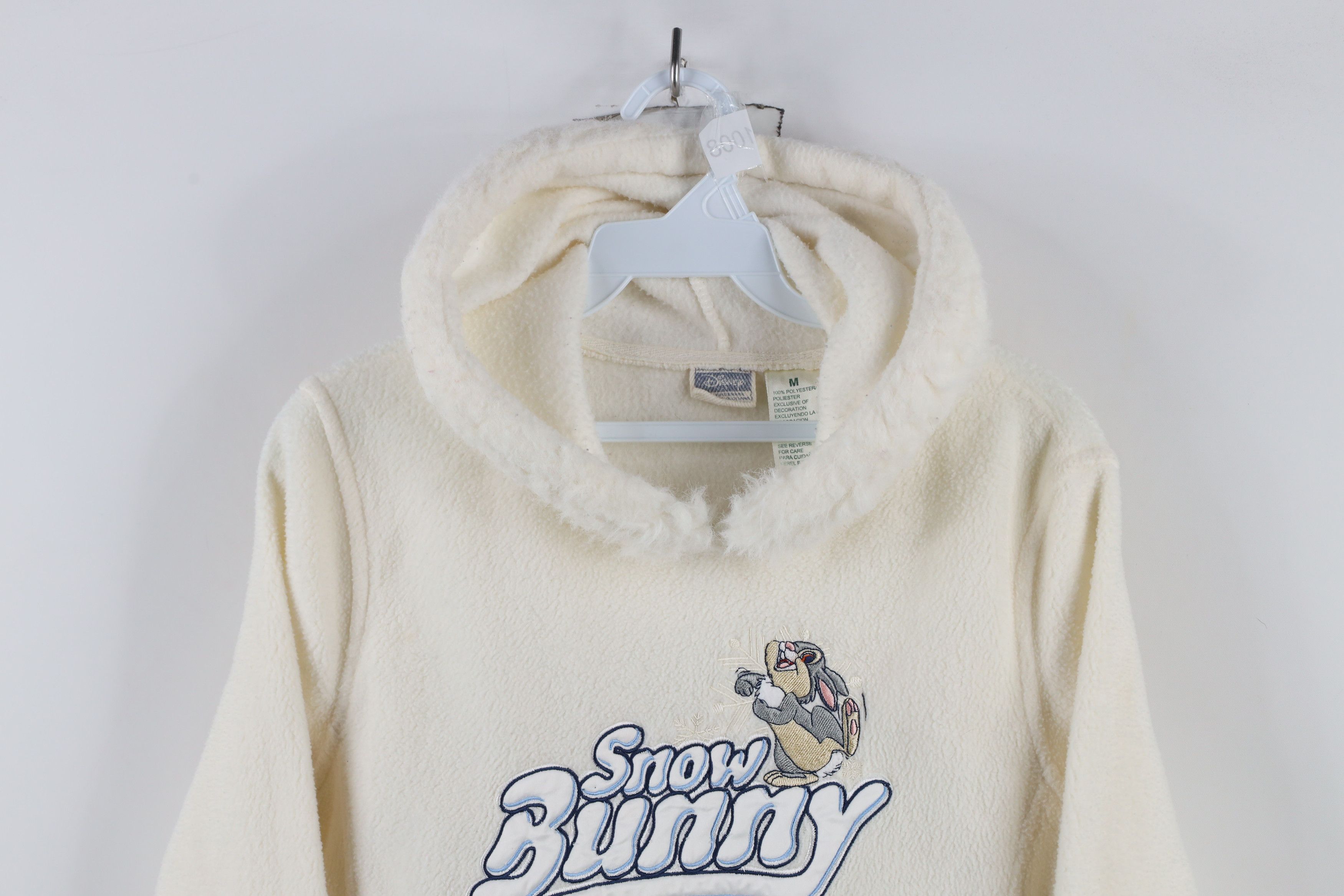 Disney × Vintage Vintage 90s Y2K Disney Bambi Thumper Snow Bunny Hoodie Cream Size M / US 6-8 / IT 42-44 - 2 Thumbnail