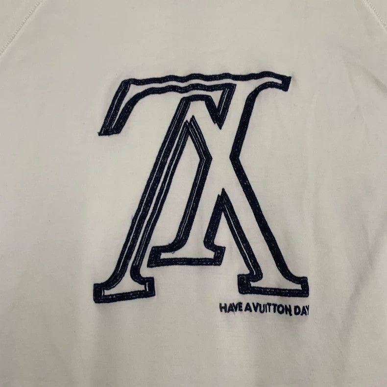 Louis Vuitton Louis Vuitton White inverted logo short sleeve Size US XL / EU 56 / 4 - 3 Thumbnail