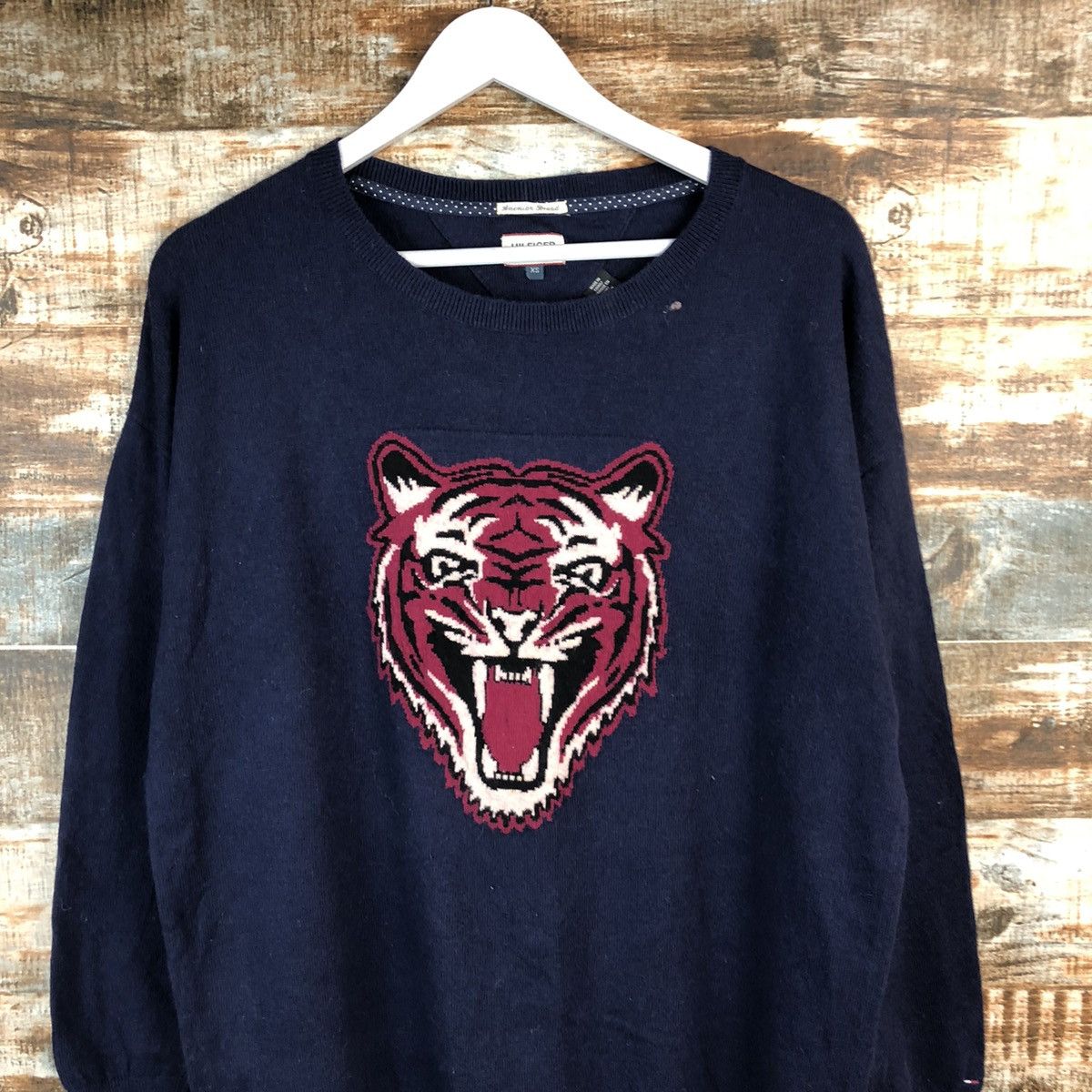 Tommy Hilfiger Tommy Hilfiger Tiger Dark Blue Knitwear sweatshirt #A1542 Size US XS / EU 42 / 0 - 5 Thumbnail