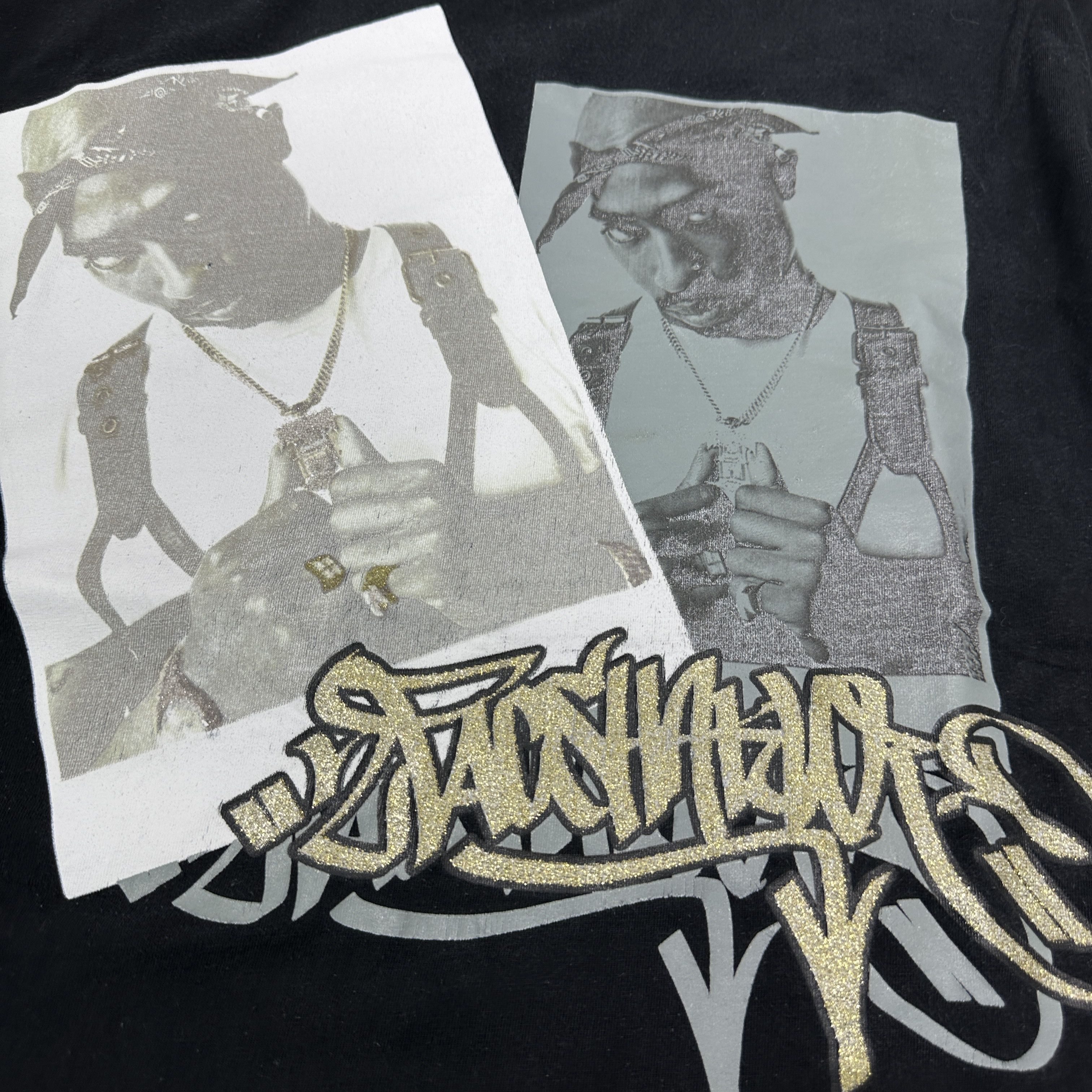 Vintage Vintage Tupac Rap Hip-Hop Y2K Oversize T-shirt Size US XL / EU 56 / 4 - 3 Thumbnail