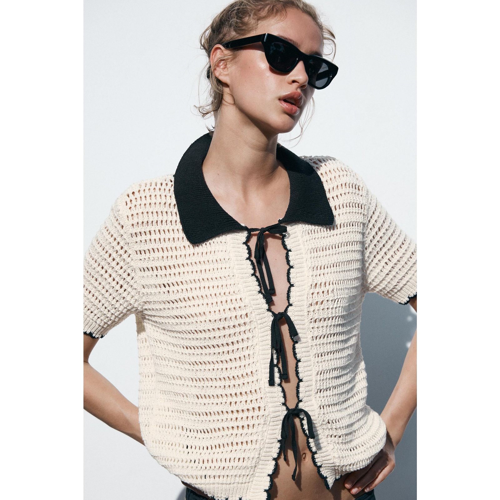 Zara RARE!!! ZARA Contrast Top NWT Size L / US 10 / IT 46 - 11 Thumbnail
