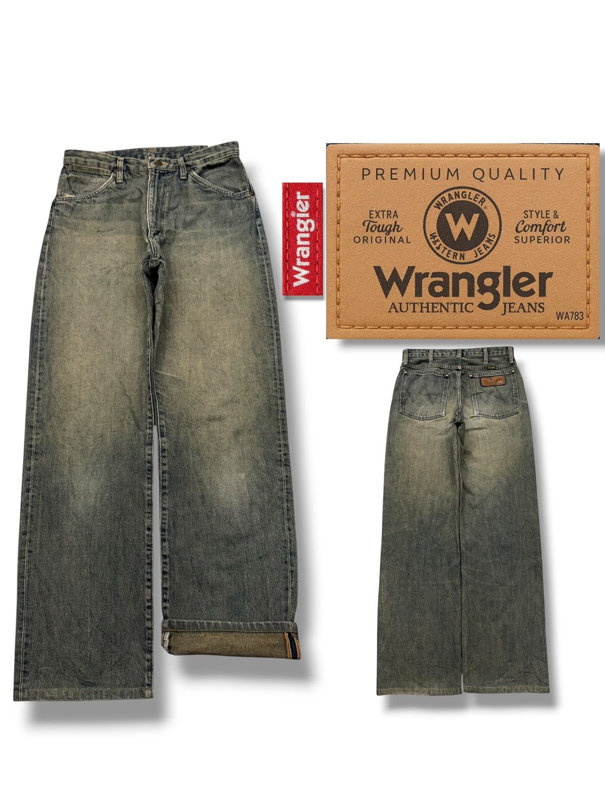 Wrangler Vintage 90s Wrangler Japan Selvedge Denim Jeans | W29 Size US 29 - 1 Thumbnail