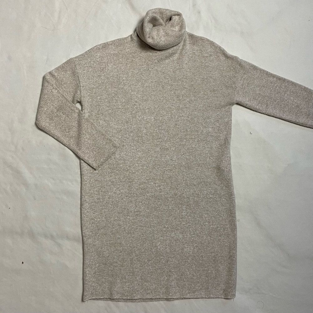 Zara Zara Trafaluc Beige Soft Touch High Neck Sweater Dress Size Size S / US 4 / IT 40 - 5 Thumbnail