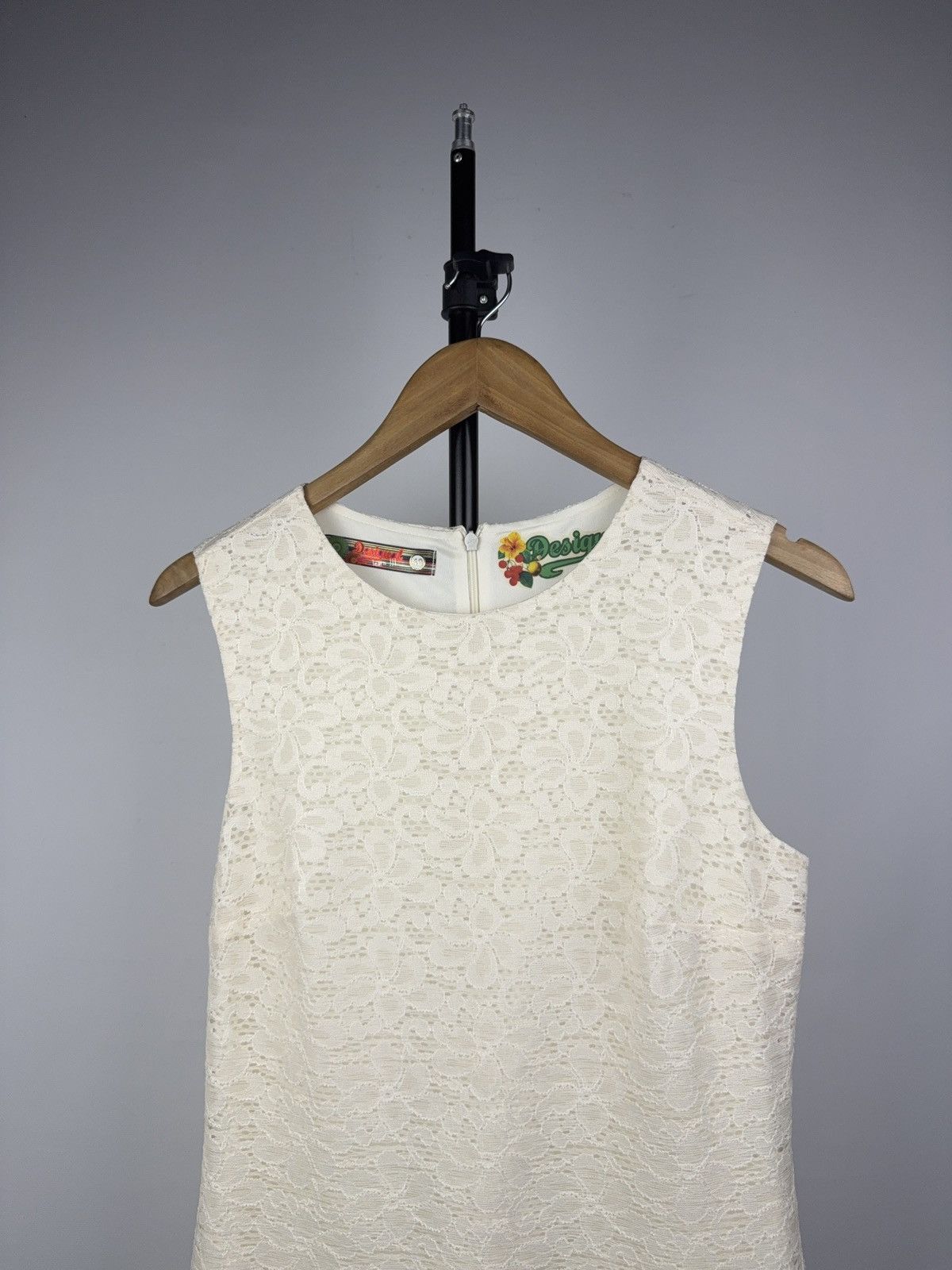 Desigual Retro Y2K Desigual Floral Lace Dress Ivory Boho Art Style 40 Size M / US 6-8 / IT 42-44 - 2 Thumbnail