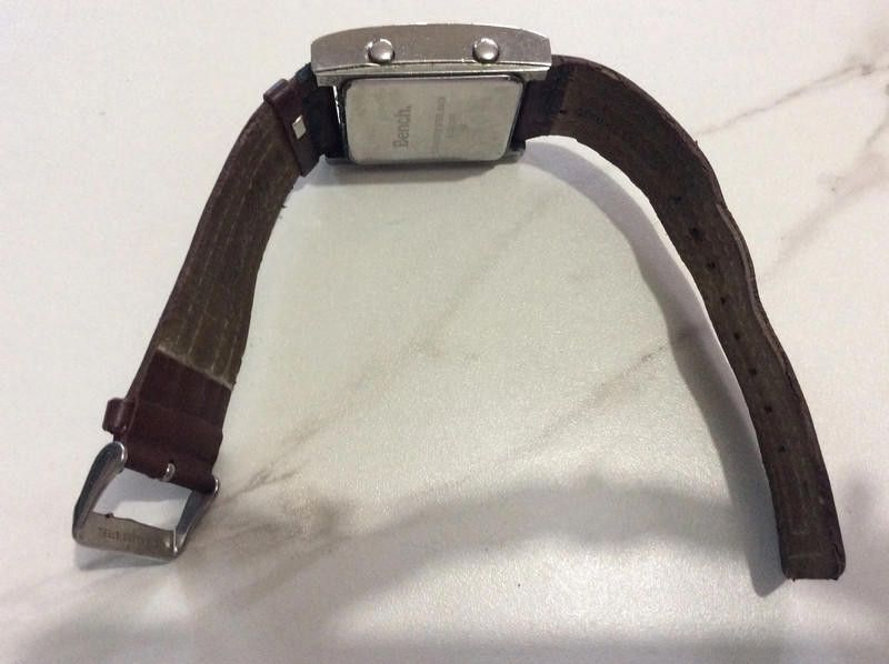 Bench Bench digital brown leather strap watch Size ONE SIZE - 7 Thumbnail