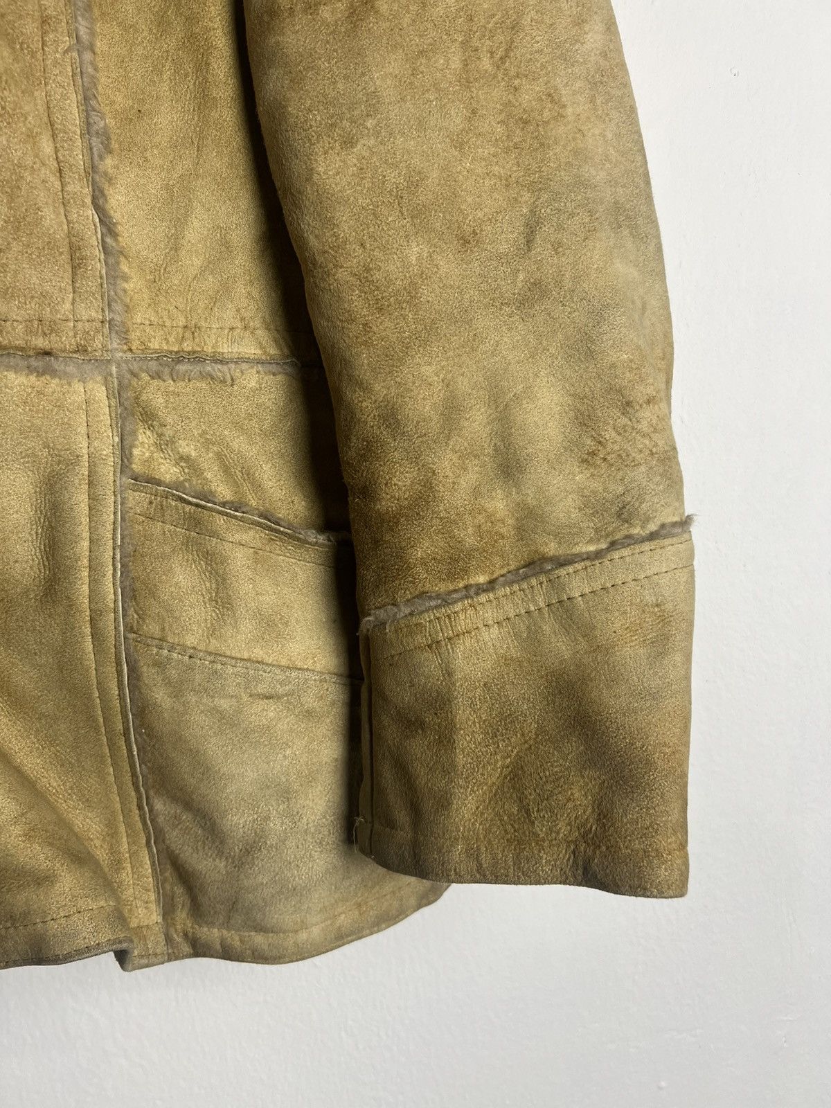 Vintage Vintage 70s Cosa Nova Tan Leather Suede Faux Fur Jacket Size US M / EU 48-50 / 2 - 9 Thumbnail