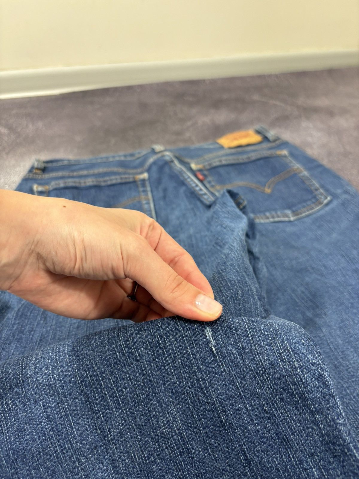 Levi's Vintage Levi’s 505 Paper Tag Straight Fit Blue Denim Jeans Size US 32 / EU 48 - 5 Thumbnail