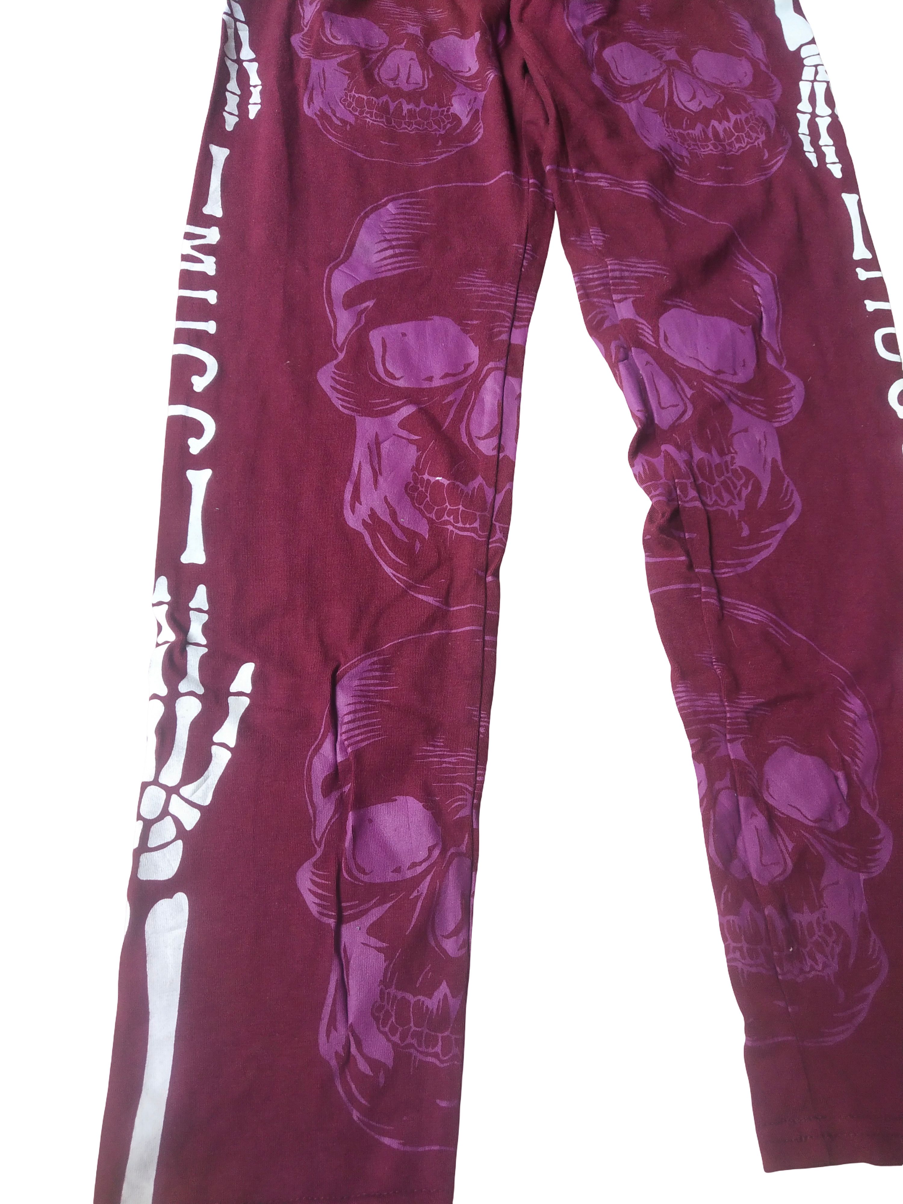 Hysteric Glamour 2000s Harajuku Punk Gothic Skull Skeleton Leggings Japan Y2K Size 26" / US 2 / IT 38 - 4 Thumbnail