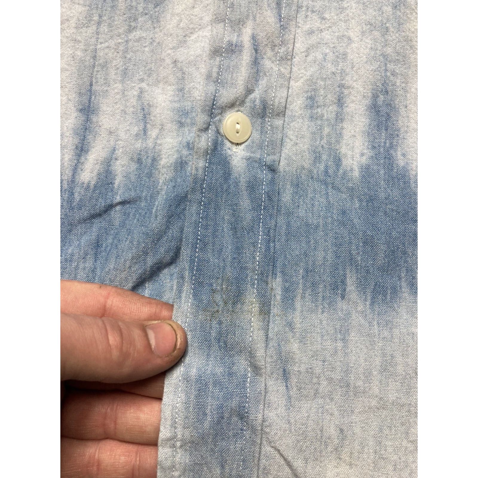 Polo Ralph Lauren VINTAGE Polo Ralph Lauren Workshirt dungaree chambray short sleeve XL Men’s Blue 27.5” pit 33.5” Shirt Mens Size US XL / EU 56 / 4 - 6 Thumbnail