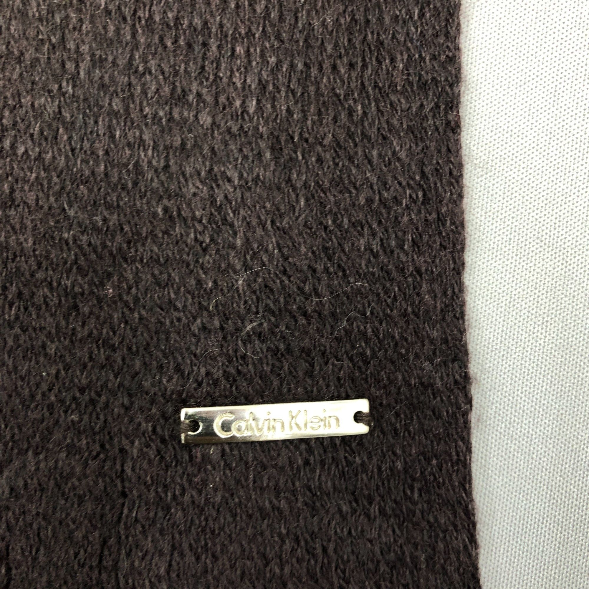 Calvin Klein Vintage Calvin Klein Scarf Muffler Wool Knit Scarves Size ONE SIZE - 4 Thumbnail