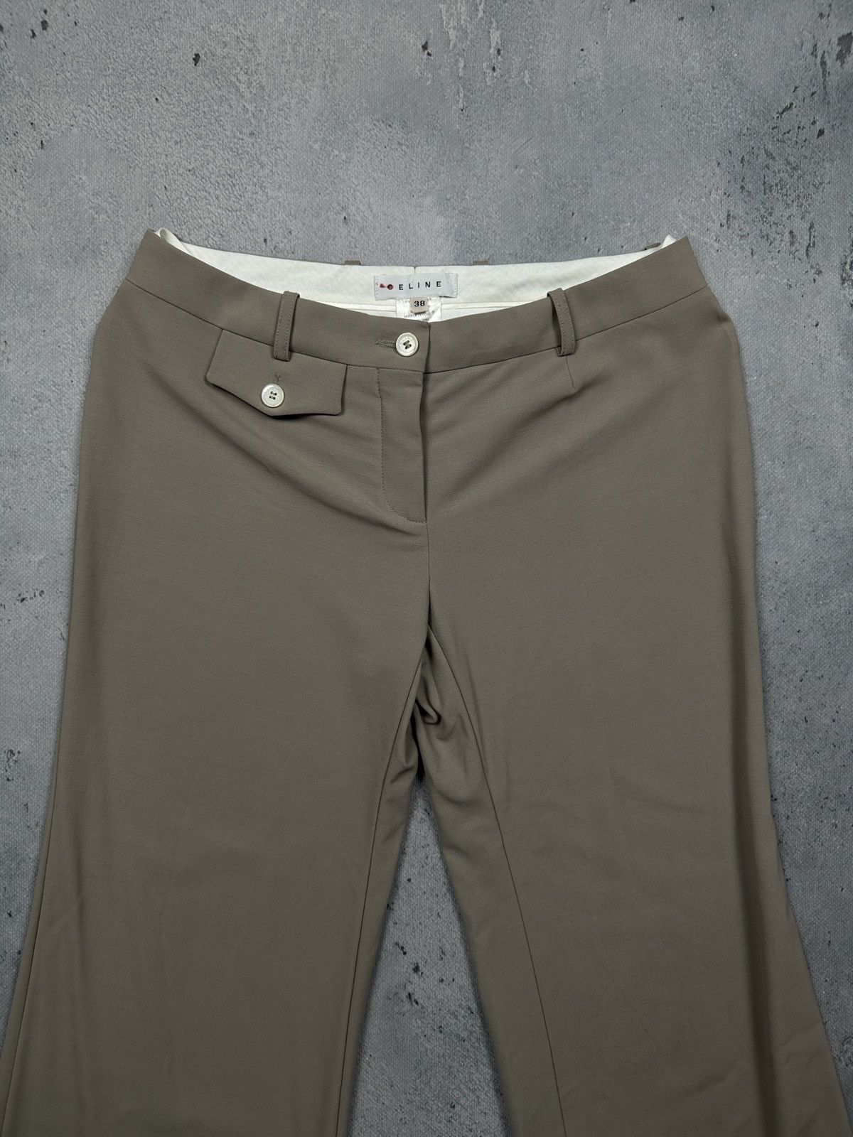 Celine Céline Vintage Phoebe Philo High Waist Wool Pants Trousers Size 27" / US 4 / IT 40 - 3 Thumbnail