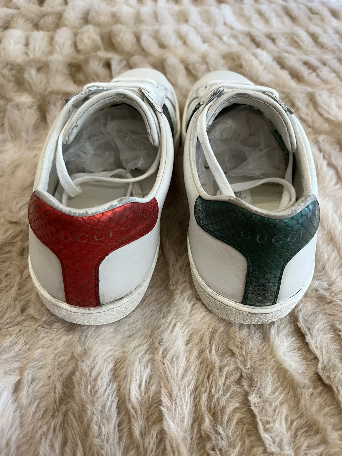 Gucci Gucci Ace Embroidered Snake Sneakers Size US 5.5 / EU 38 - 4 Thumbnail