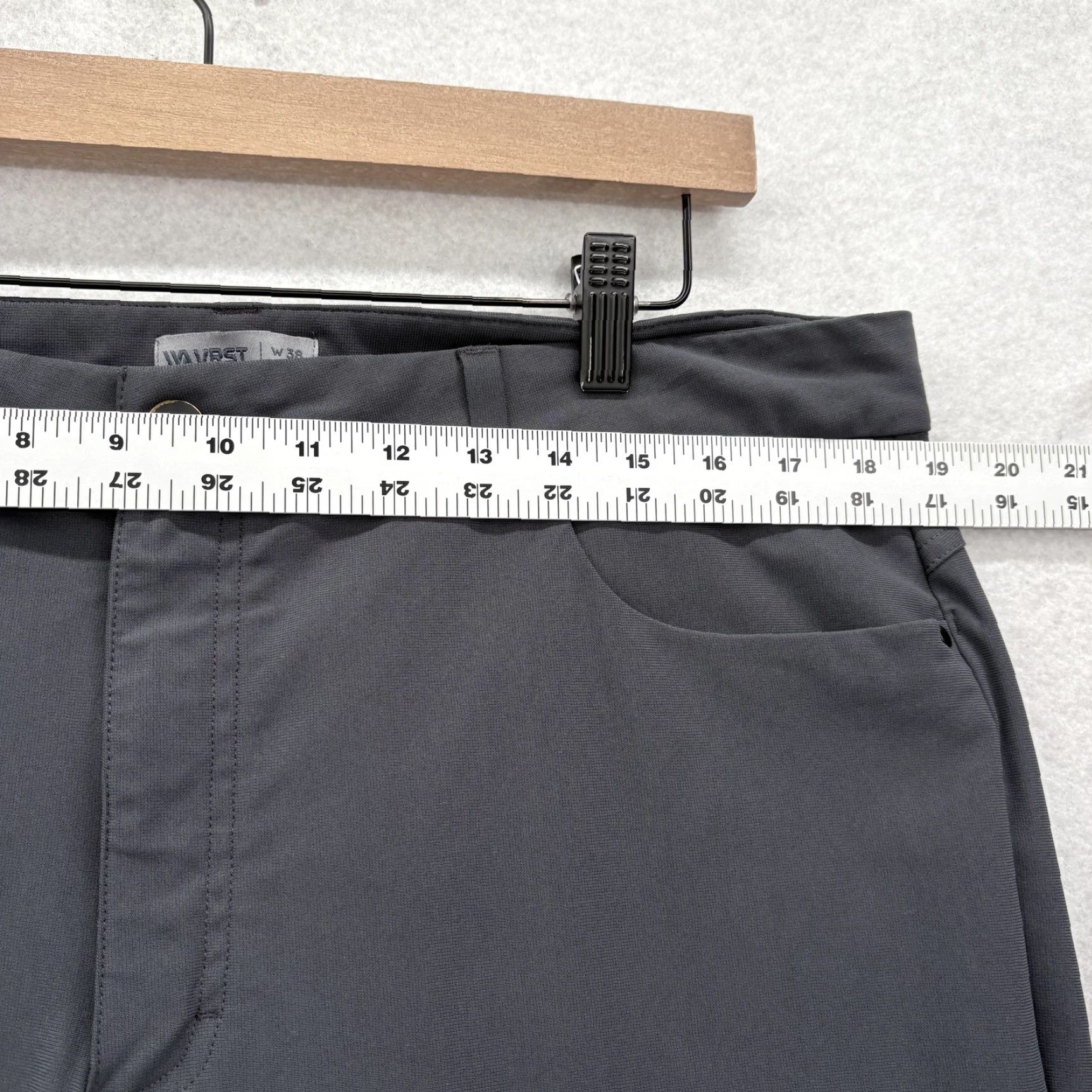 Vintage VRST Athletic 5-Pocket Pants Mens 38x32 Gray Stretch Khakis Straight Fit Casual Activewear Size US 38 / EU 54 - 6 Thumbnail
