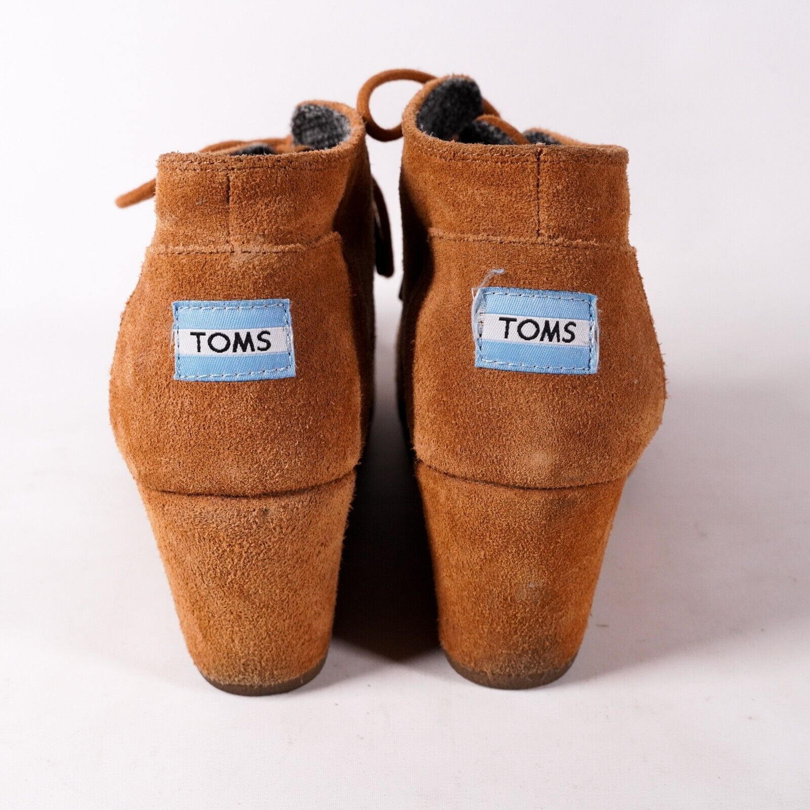 Toms Toms Wedge Lace Up Ankle Boots Booties Women's 8 Suede Shoes Size US 8 / IT 38 - 3 Thumbnail