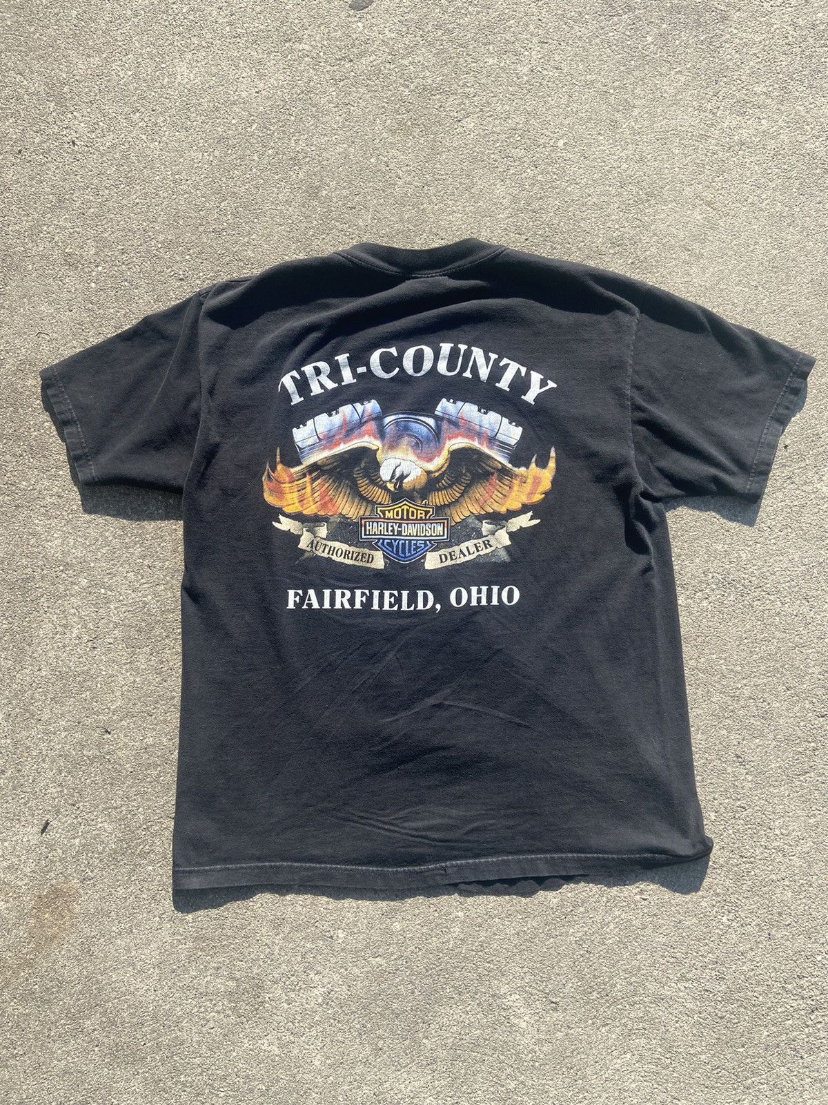 Harley Davidson Vintage 90s Harley Davidson Cutting Edge Eagles Tee Shirt Size US L / EU 52-54 / 3 - 3 Thumbnail