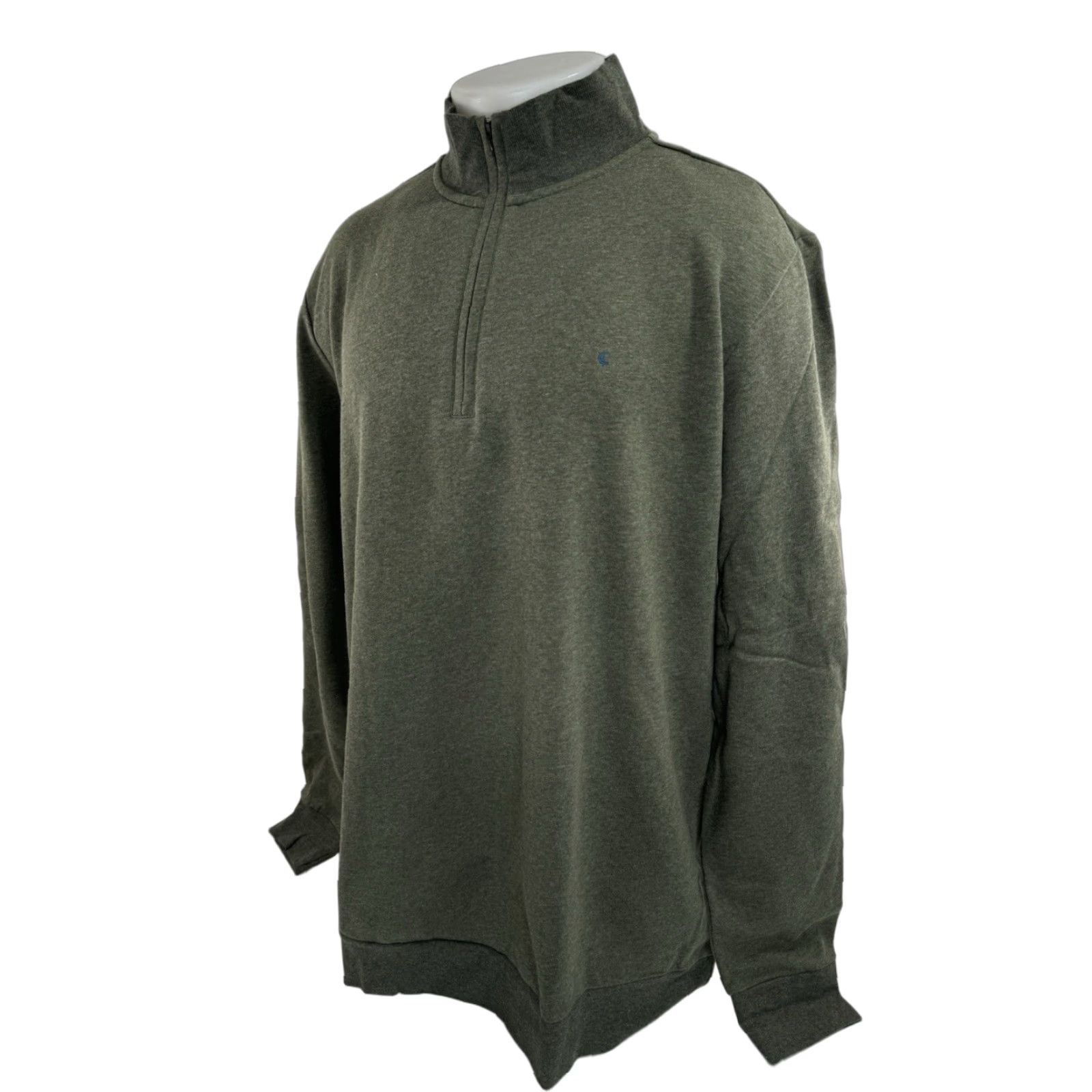 Vintage Criquet Austin - NEW w TAG - Fleece 1/4 Zip Pullover Mens 2XL Olive Green Sweater Jacket Size US XXL / EU 58 / 5 - 1 Thumbnail