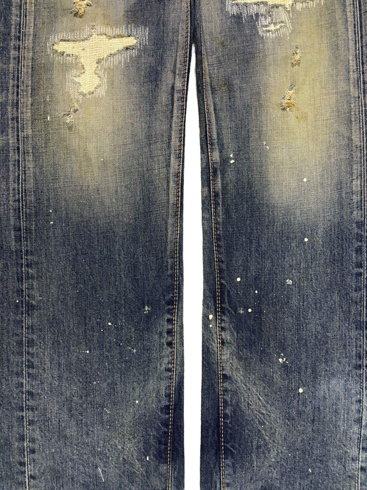 Edwin Vintage Edwin Painted Mud Wash Distress Sashiko Loose Jeans Size US 28 / EU 44 - 6 Thumbnail
