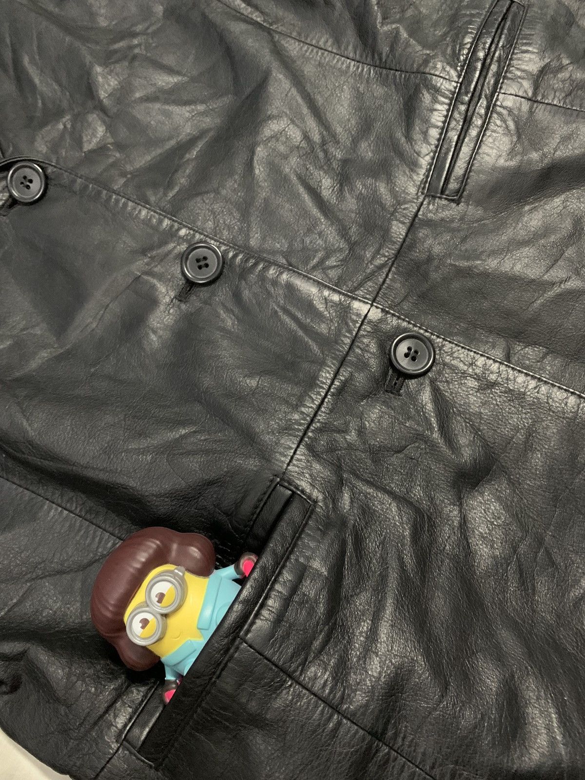 PPFM Vintage Japanese Brand PPFM Cowhide Leather Blazer Jacket Size US M / EU 48-50 / 2 - 7 Thumbnail