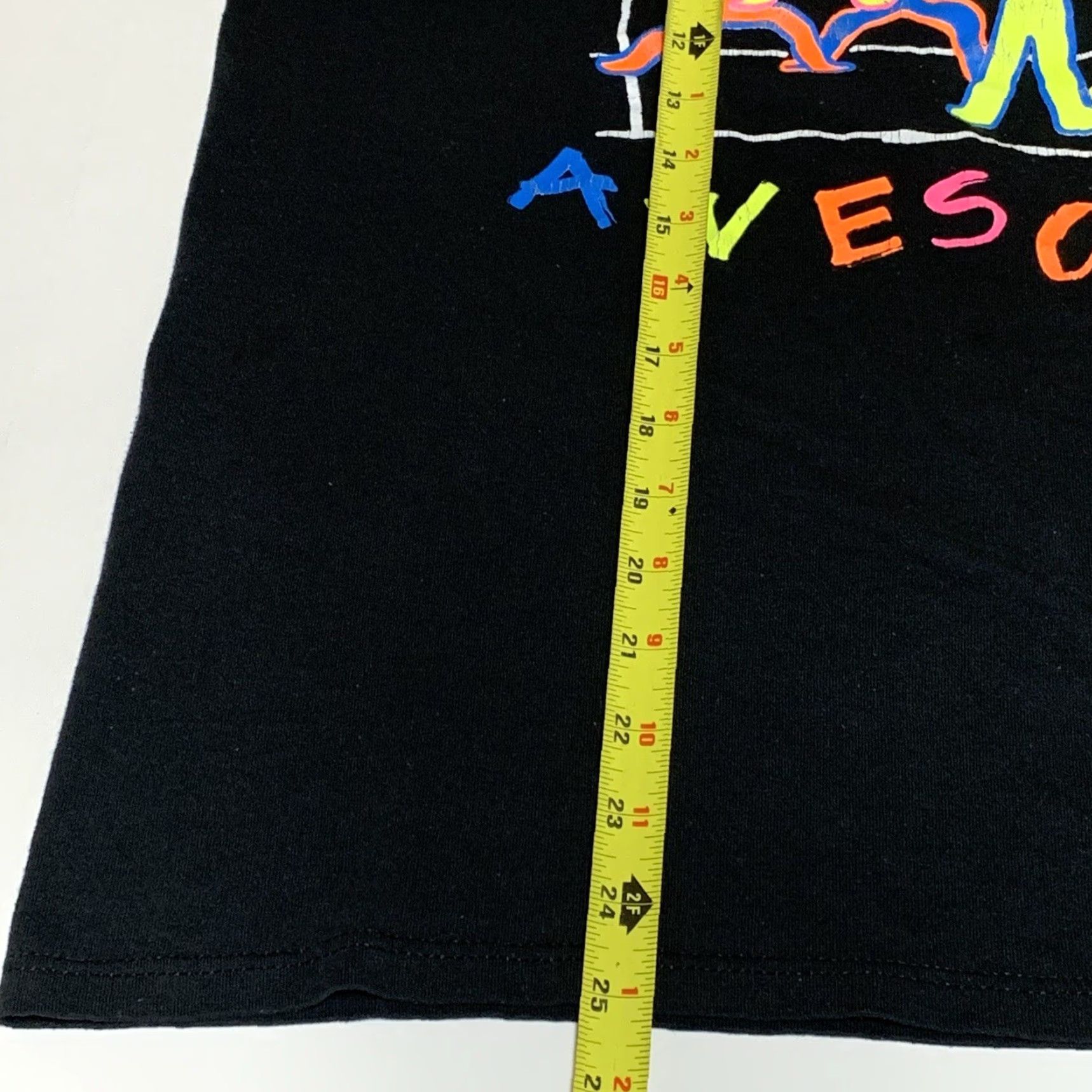Jerzees VINTAGE National Cheerleaders Association Awesome 90s Black Neon T Shirt L/M Size US L / EU 52-54 / 3 - 5 Thumbnail