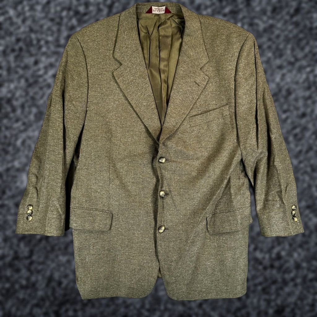 Jos. A. Bank Jos. A. Bank Blazer Sport Coat Mens 44R Brown Silk Wool Three-Button Jacket Size 44R - 1 Thumbnail