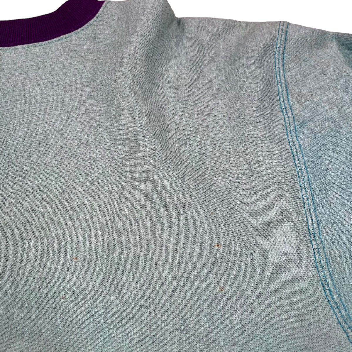 Champion VTG Champion Reverse Blue Purple Elbow Patch Sweatshirt Size US XL / EU 56 / 4 - 8 Thumbnail