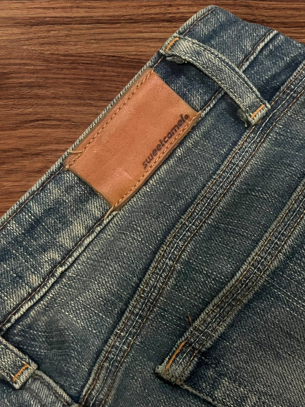 Hysteric Glamour Vintage Y2K Grunge Sweet Camel Rusty Mud Washed Flare Jeans Size US 29 - 7 Thumbnail