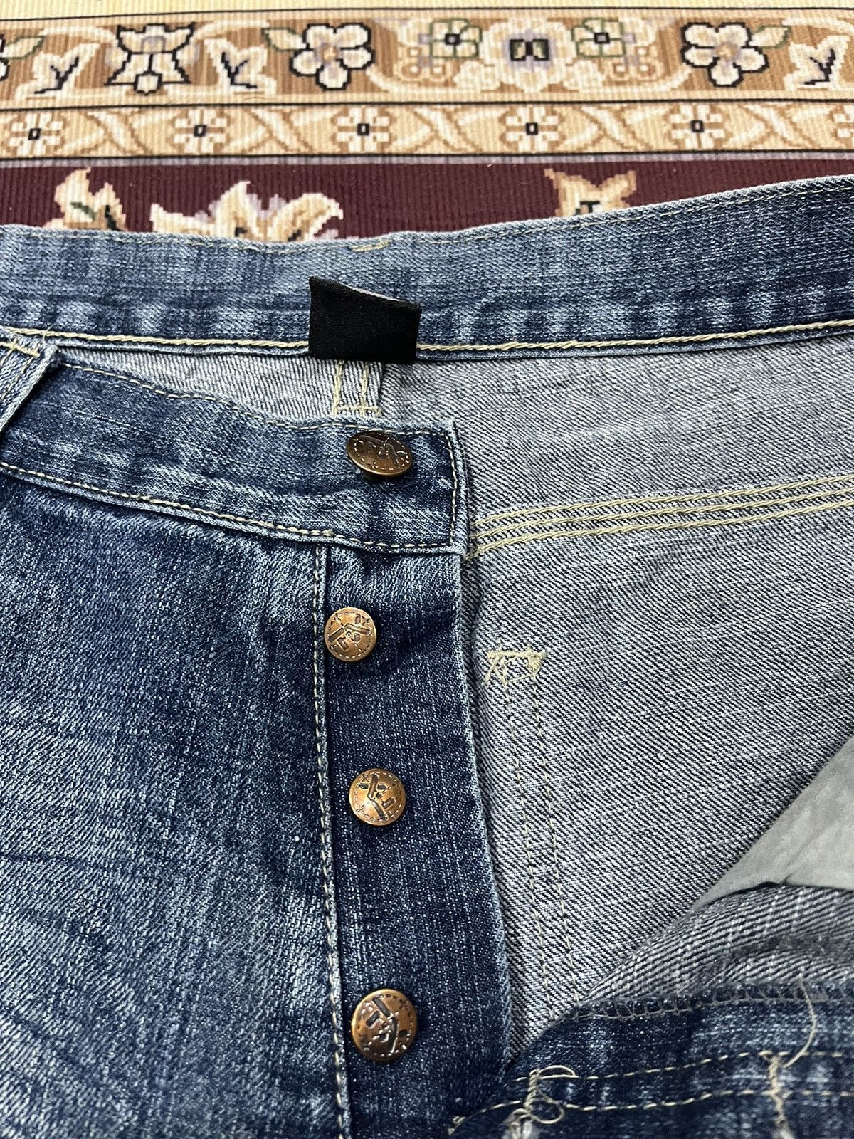 Japanese Brand T Traxx Double Knee Stain Denim Size US 34 / EU 50 - 21 Thumbnail
