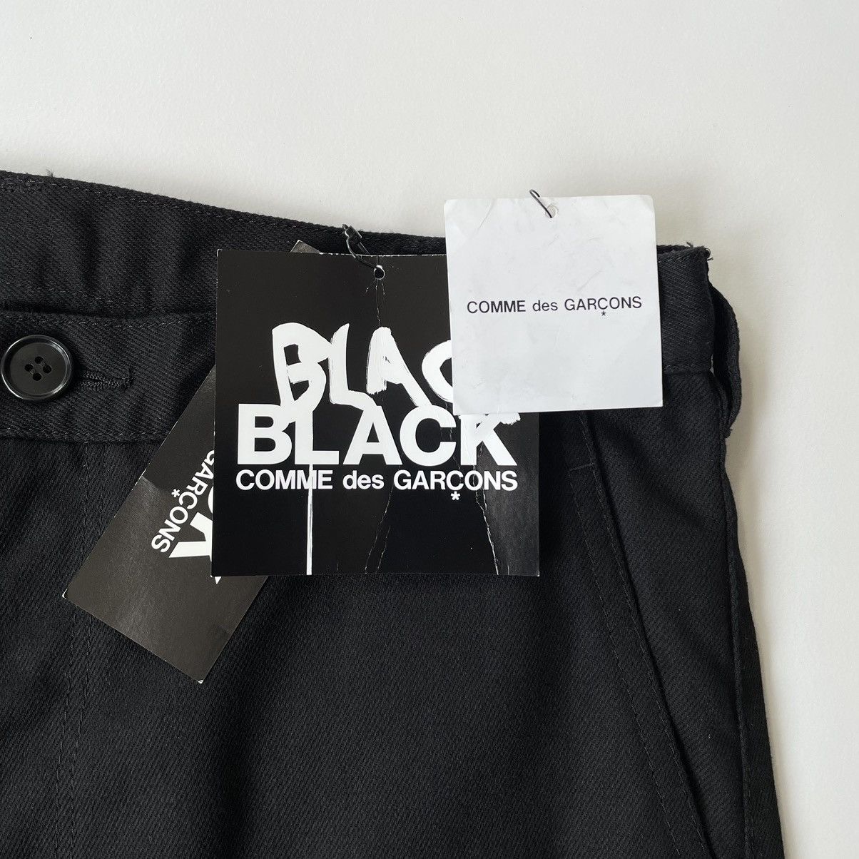 Comme des Garcons A/W 09 Black ‘Patchwork’ Cotton Pants Size US 30 / EU 46 - 3 Thumbnail