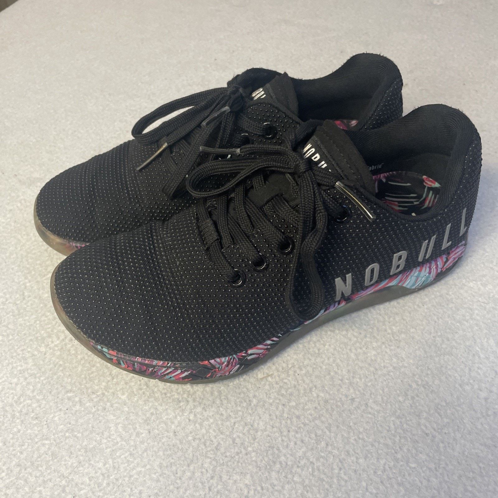 Other Nobull Superfabric Women's Size 6 Shoes Black Floral Sneaker Size US 6 / IT 36 - 1 Thumbnail