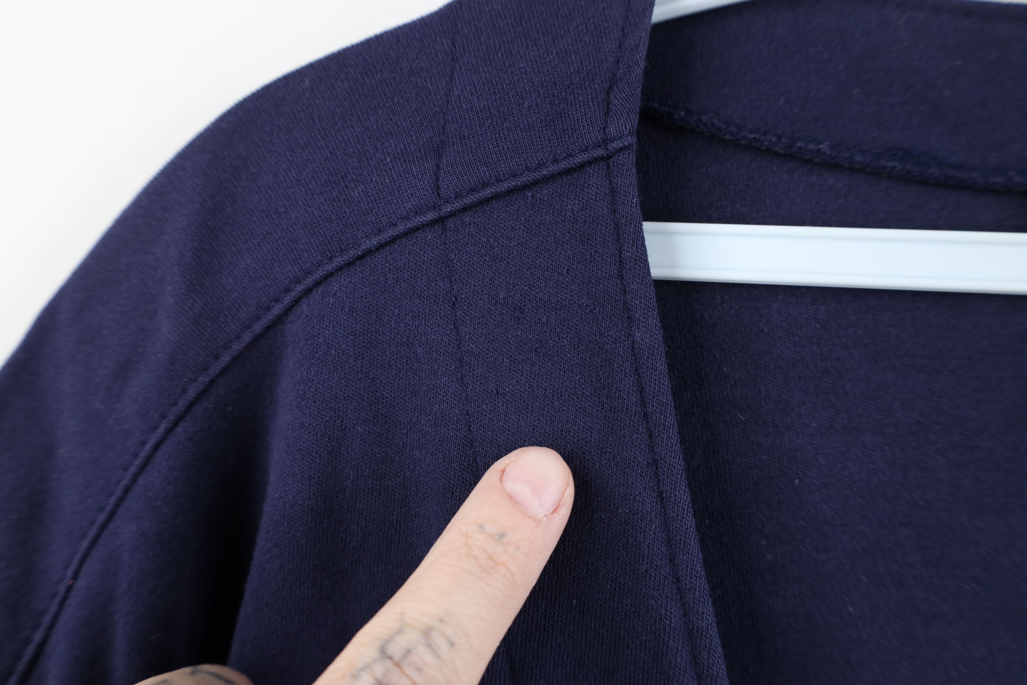 Lands' End Vintage 90s Lands End Cardigan Sweater Navy Blue Cotton Size L / US 10 / IT 46 - 4 Thumbnail