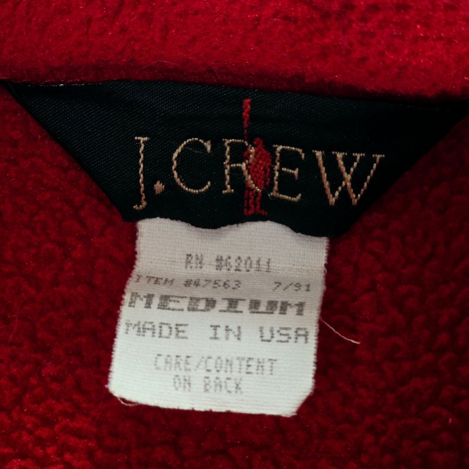 J.Crew J. Crew Fleece Jacket Womens Zip Pullover Red Vintage M Size M / US 6-8 / IT 42-44 - 6 Thumbnail
