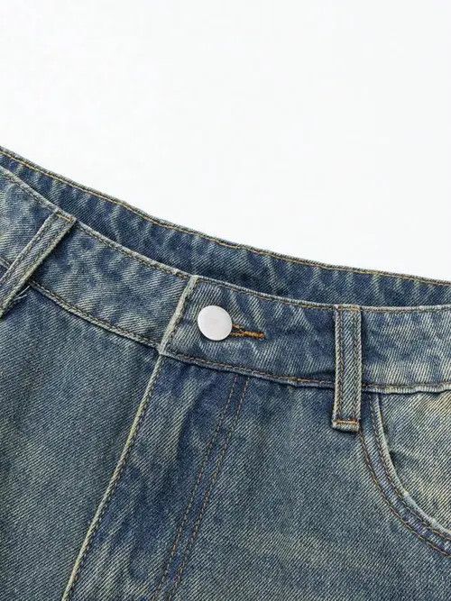 Jean Vintage Straight Leg Distressed Denim Jeans Size US 36 / EU 52 - 3 Thumbnail
