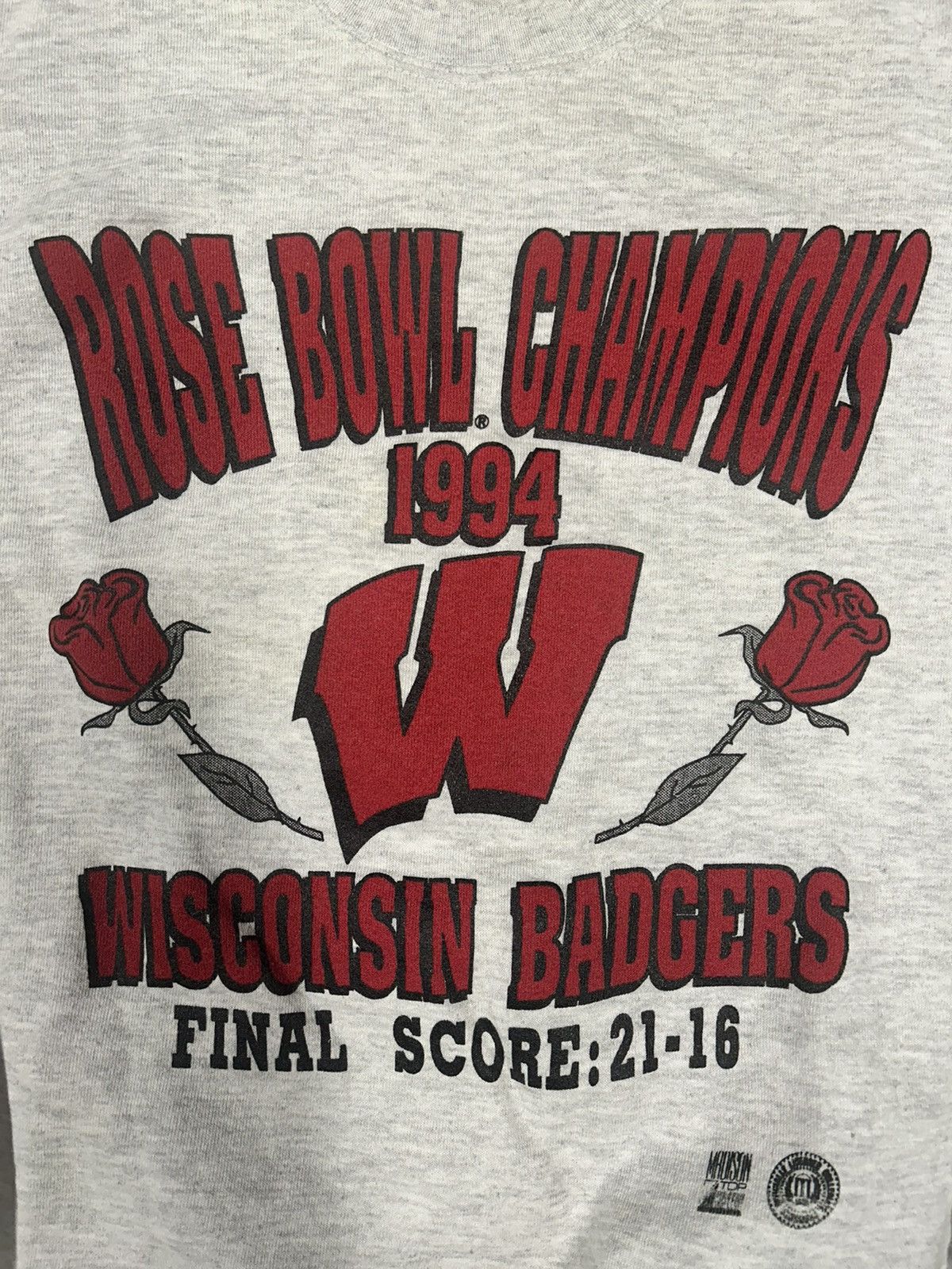 Vintage Crazy Vintage 90s Wisconsin University Rose Bowl Crewneck Size US M / EU 48-50 / 2 - 2 Thumbnail