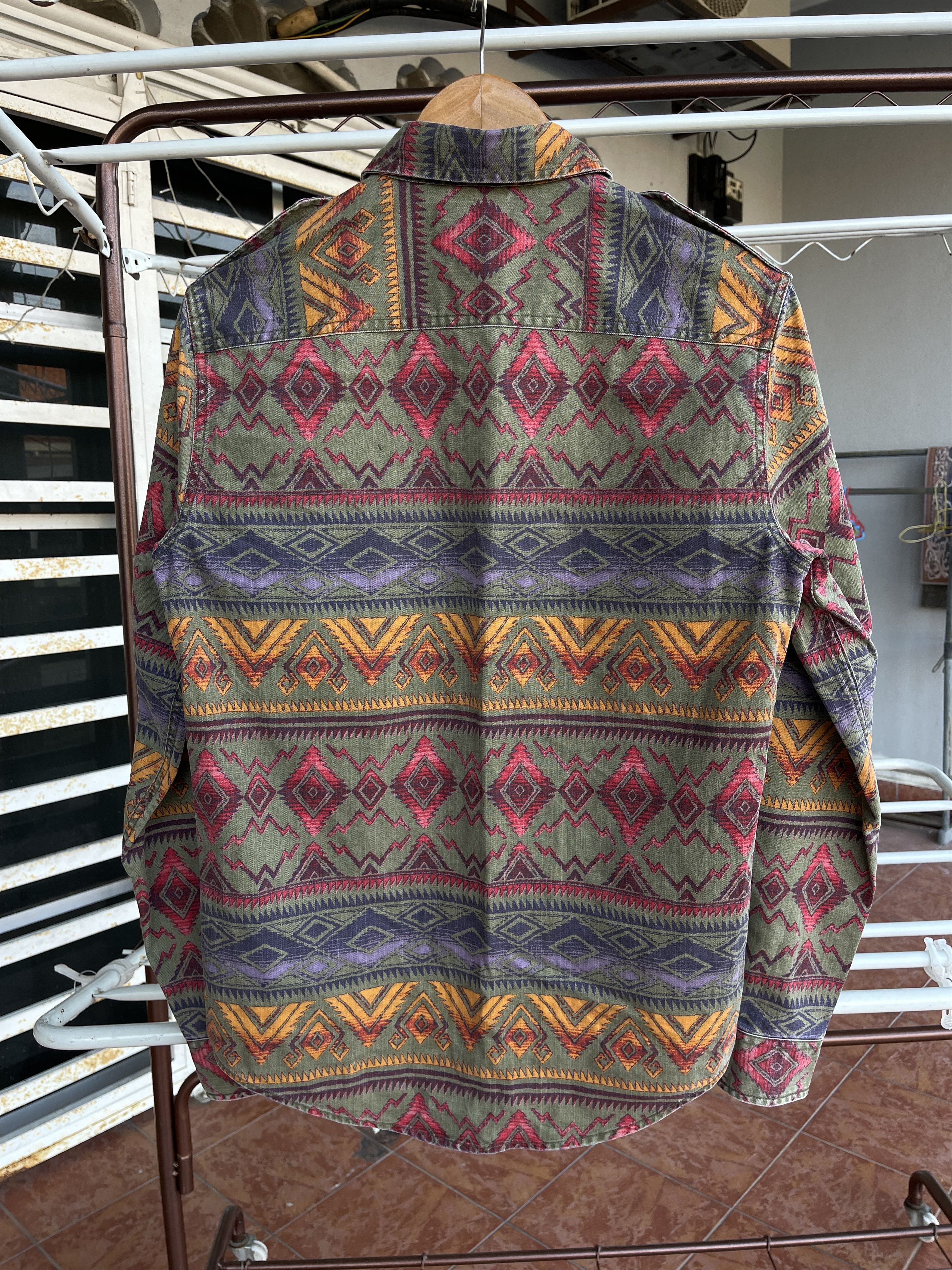 Aztech Mountain × Denim & Supply Ralph Lauren Long Sleeve Native Navajo Aztech KDot Flannel Shirt Size US XS / EU 42 / 0 - 12 Thumbnail