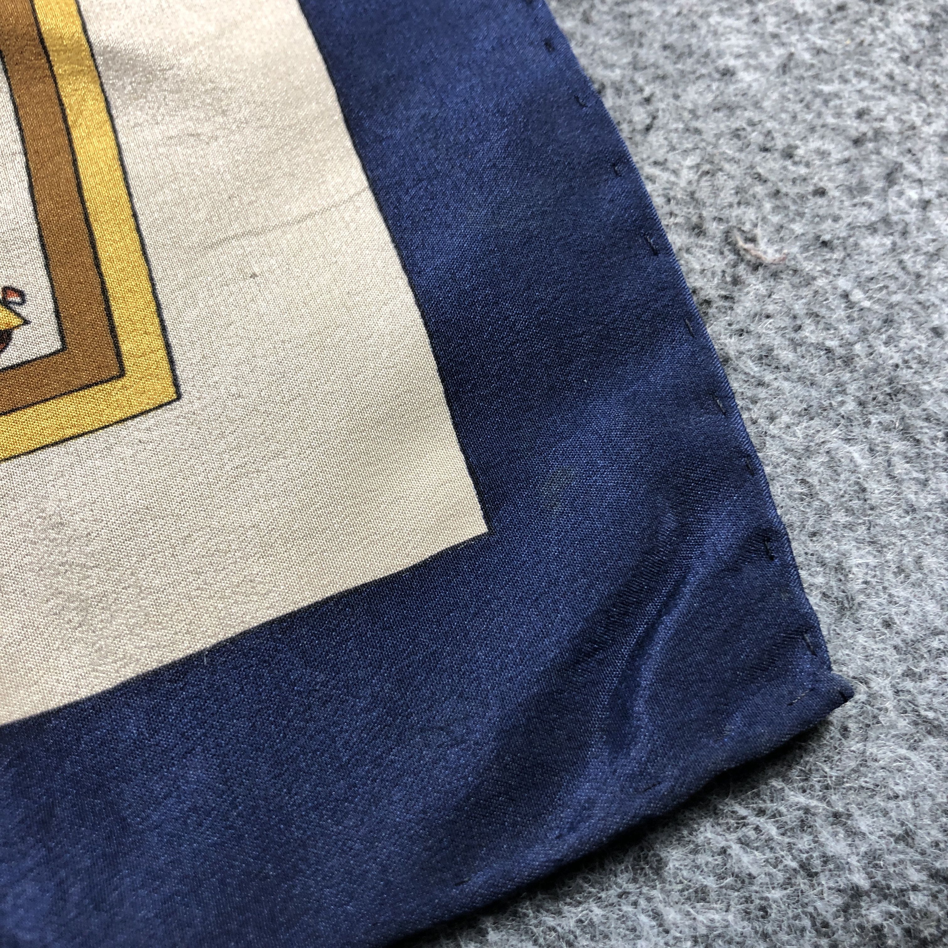 Vintage New England Forces Ships Silk Scarf M1377 Size ONE SIZE - 8 Thumbnail